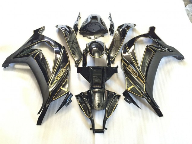 2011-2015 Gold Trim Kawasaki ZX10R Motorcycle Fairings