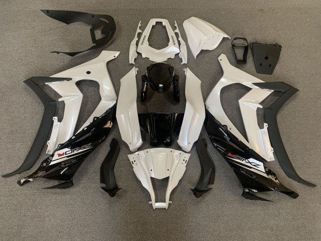 2011-2015 Pearl White & Black Kawasaki ZX10R Motorcycle Fairings 2011-2015 Pearl White & Black Kawasaki ZX10R Motorcycle Fairings