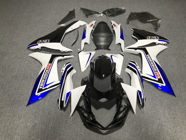 2011-2024 Blue Black and White writing Suzuki GSXR 600-750 Motorcycle Fairings 2011-2024 Blue Black and White writing Suzuki GSXR 600-750 Motorcycle Fairings