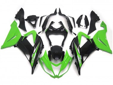 2013-2018 Green and Black Vibrant OEM Style Kawasaki ZX6R Motorcycle Fairings