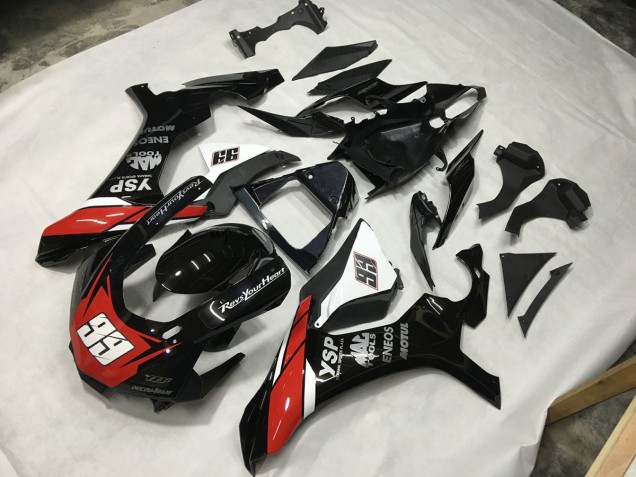 2015-2019 Black Red and White 99 Yamaha R1 Motorcycle Fairings 2015-2019 Black Red and White 99 Yamaha R1 Motorcycle Fairings