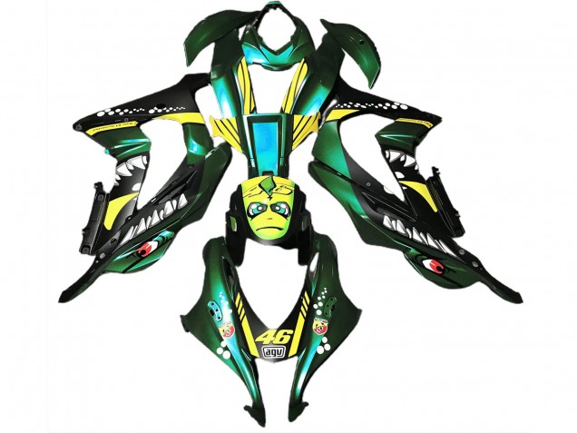 2016-2019 Forest Green Shark Kawasaki ZX10R Motorcycle Fairings 2016-2019 Forest Green Shark Kawasaki ZX10R Motorcycle Fairings