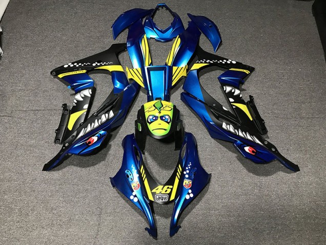 2016-2019 Metallic Blue Shark Kawasaki ZX10R Motorcycle Fairings 2016-2019 Metallic Blue Shark Kawasaki ZX10R Motorcycle Fairings