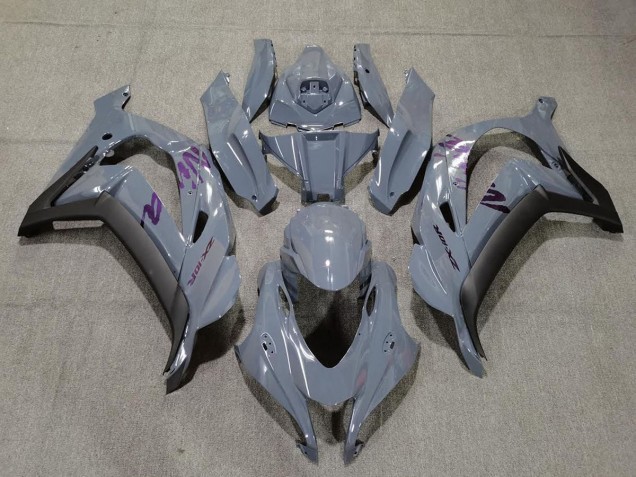 2016-2019 Nardo Grey & Purple Kawasaki ZX10R Motorcycle Fairings 2016-2019 Nardo Grey & Purple Kawasaki ZX10R Motorcycle Fairings