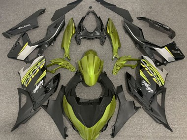 2018-2023 Liquid Yellow and Grey Kawasaki Ninja 400 Motorcycle Fairings