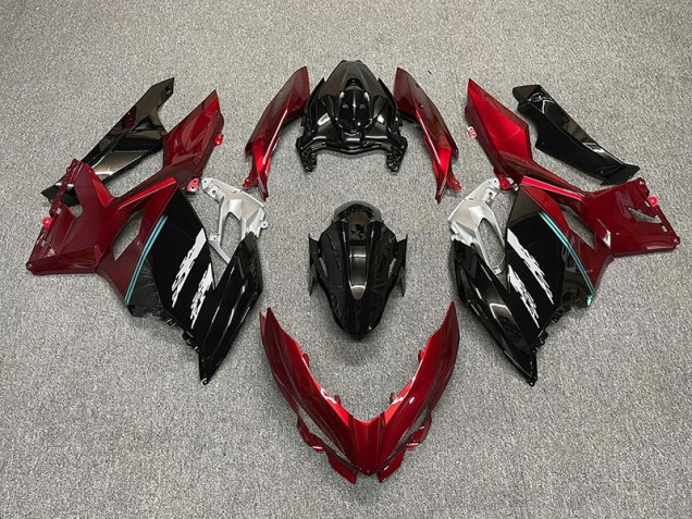 2018-2023 Red and Black Kawasaki Ninja 400 Motorcycle Fairings
