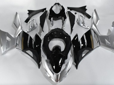 2018-2023 Silver and Black Kawasaki Ninja 400 Motorcycle Fairings