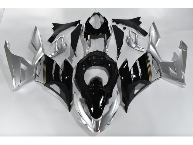 2018-2023 Silver and Black Kawasaki Ninja 400 Motorcycle Fairings 2018-2023 Silver and Black Kawasaki Ninja 400 Motorcycle Fairings